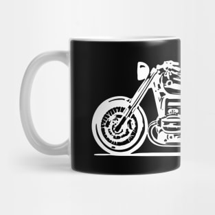 R18 Custome Bike White Sketch Art Mug